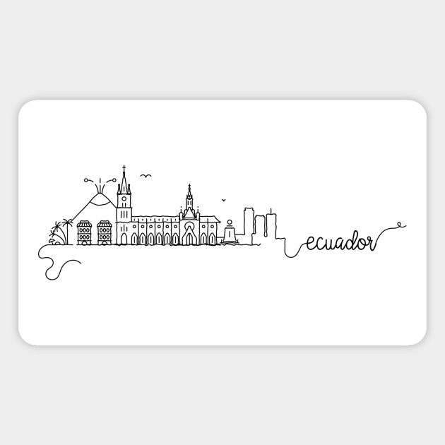 Ecuador City Signature Magnet by kursatunsal